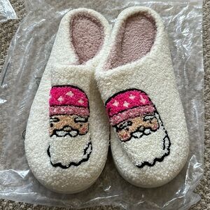 Pink Santa slippers